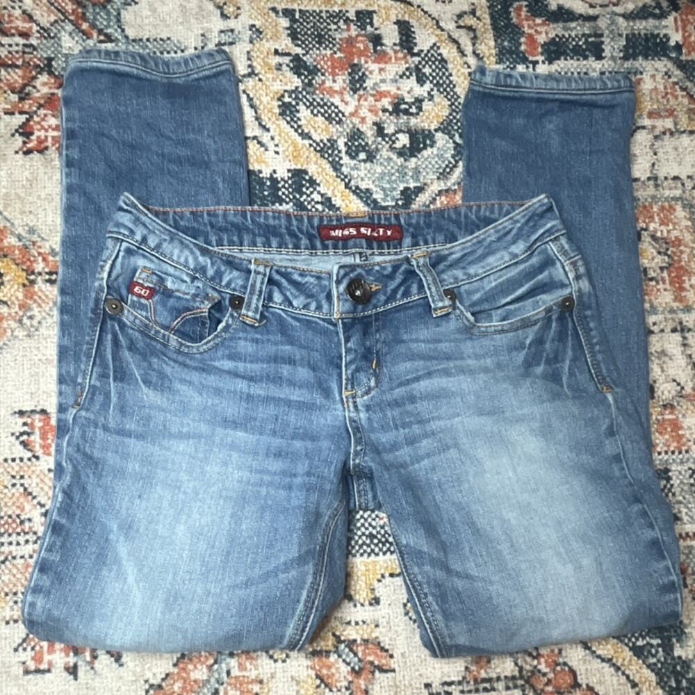 Miss Sixty Women's Size 28 Vintage Y2K Low Rise Skinny Jeans Made In Italy